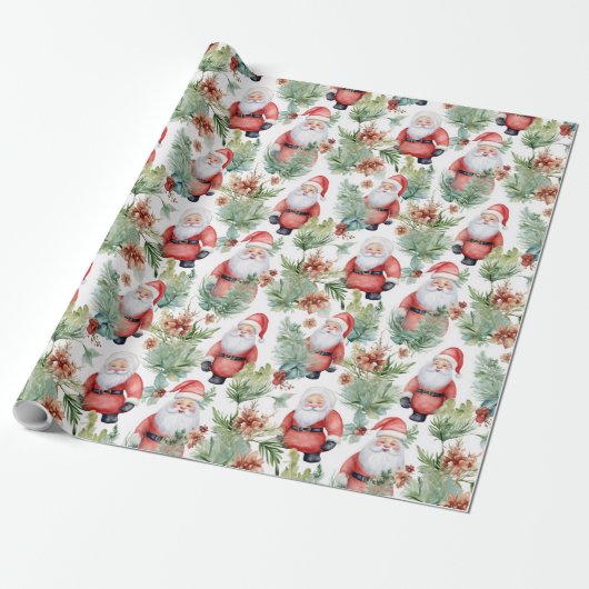 Santa Claus Cadeaupapier (Uitgerold)