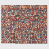 Santa Claus Cadeaupapier (Vlak)