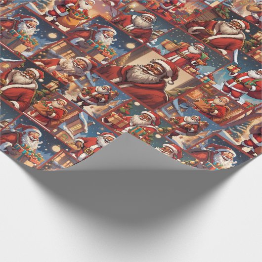 Santa Claus Cadeaupapier (Hoek)