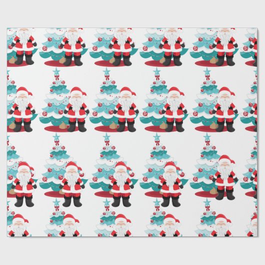 Santa Claus Cadeaupapier (Vlak)