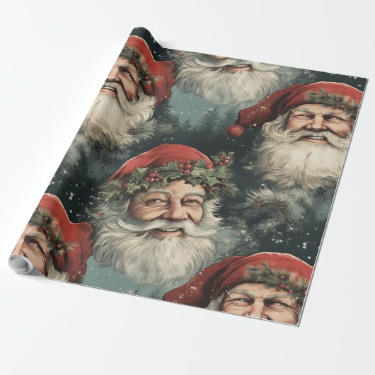 Santa claus cadeaupapier (Uitgerold)