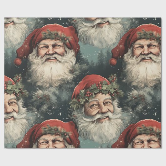 Santa claus cadeaupapier (Vlak)