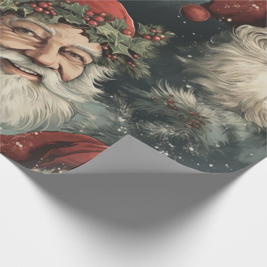 Santa claus cadeaupapier (Hoek)