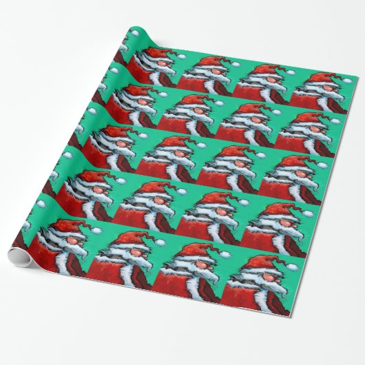 Santa Claus Cadeaupapier (Uitgerold)