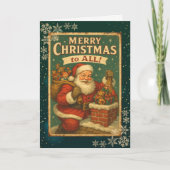 Santa Claus Cadeaus Vakantie Kaart (Voorkant)