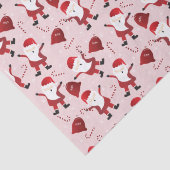 Santa Claus Candy Canes Pattern Red Tissuepapier (Detail)