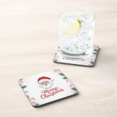 Santa Claus Candy Canes Plastic Coaster Set Bier Onderzetter (Rechterzijde)