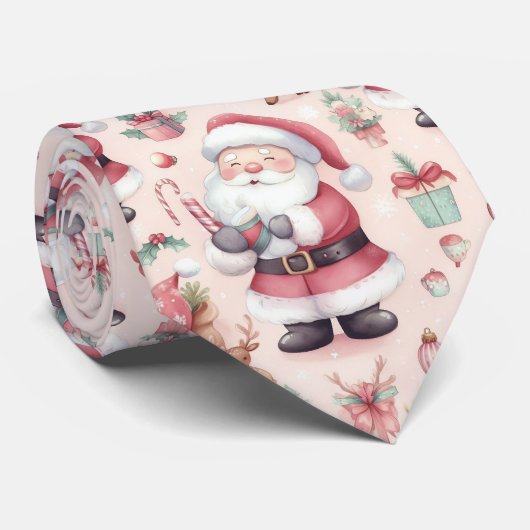 Santa Claus Candy Canes Stropdas (Opgerold)