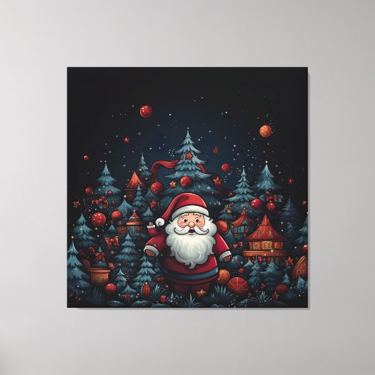 Santa Claus Canvas Afdruk (Voorkant)