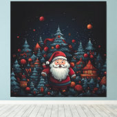Santa Claus Canvas Afdruk (Insitu (Houten vloer))