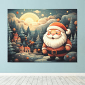 Santa Claus Canvas Afdruk (Insitu (Houten vloer))