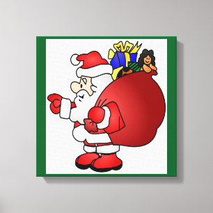 SANTA CLAUS CANVAS AFDRUK