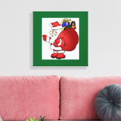 SANTA CLAUS CANVAS AFDRUK (Insitu (Woonkamer))