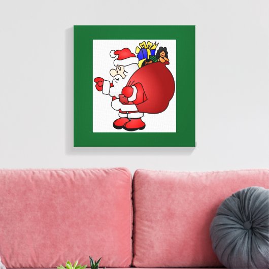 SANTA CLAUS CANVAS AFDRUK (Insitu (Woonkamer))