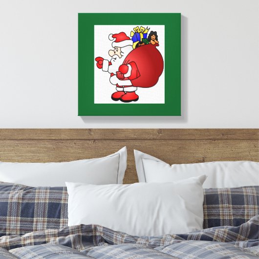 SANTA CLAUS CANVAS AFDRUK (Insitu (Slaapkamer))