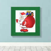 SANTA CLAUS CANVAS AFDRUK (Insitu (Houten vloer))