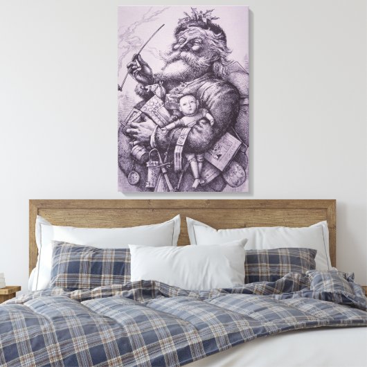 Santa Claus Canvas Afdruk (Insitu (Slaapkamer))