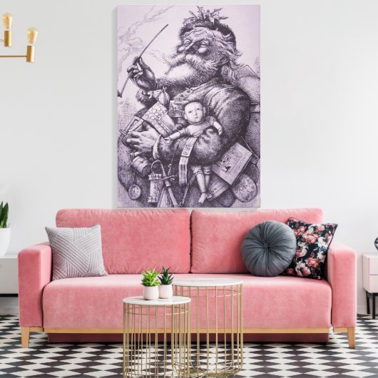 Santa Claus Canvas Afdruk (Insitu (Woonkamer))