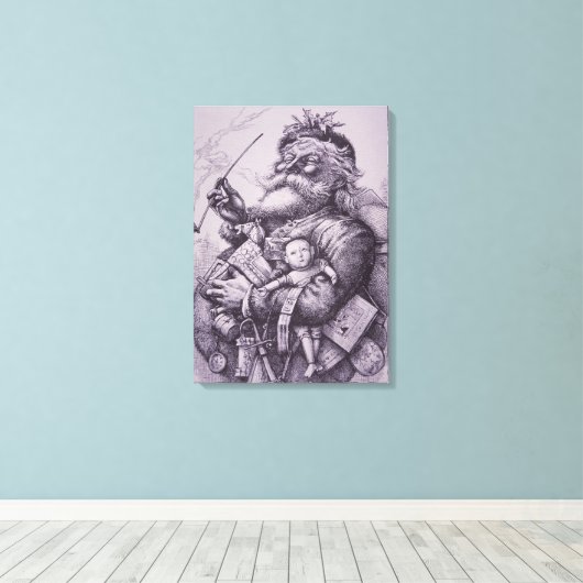 Santa Claus Canvas Afdruk (Insitu (Houten vloer))