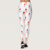 santa claus cartoon blije kerst leggings (Achterkant)