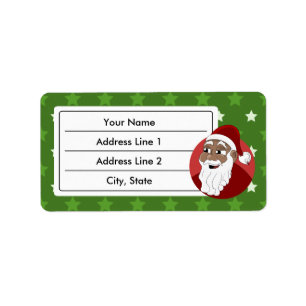 Santa Claus Cartoon Etiket