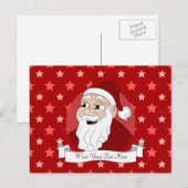 Santa Claus Cartoon Feestdagenkaart (Voorkant / Achterkant)