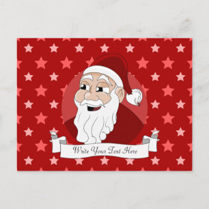 Santa Claus Cartoon Feestdagenkaart