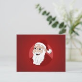 Santa Claus Cartoon Feestdagenkaart (Staand voorkant)