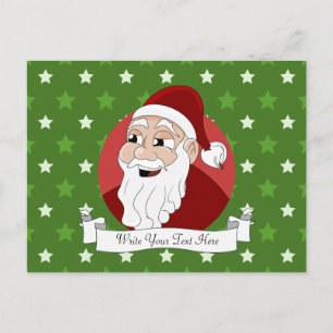Santa Claus Cartoon Feestdagenkaart