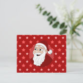 Santa Claus Cartoon Feestdagenkaart (Staand voorkant)