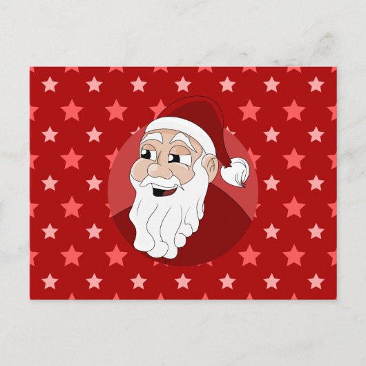 Santa Claus Cartoon Feestdagenkaart (Voorkant)