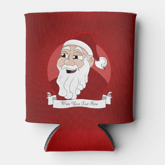 Santa Claus Cartoon Koelbox Blikjeskoeler (Voorkant)