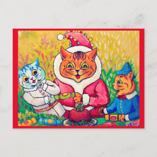 Santa Claus Cat, Louis Wain Briefkaart