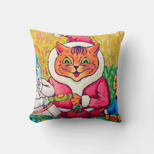 Santa Claus Cat, Louis Wain Kussen