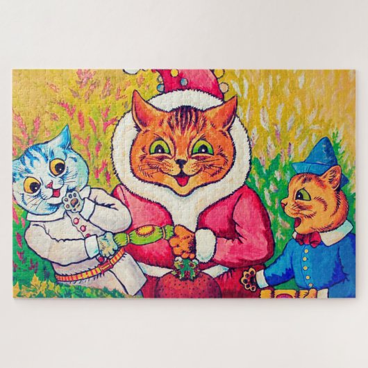 Santa Claus Cat, Louis Wain Legpuzzel (Horizontaal)
