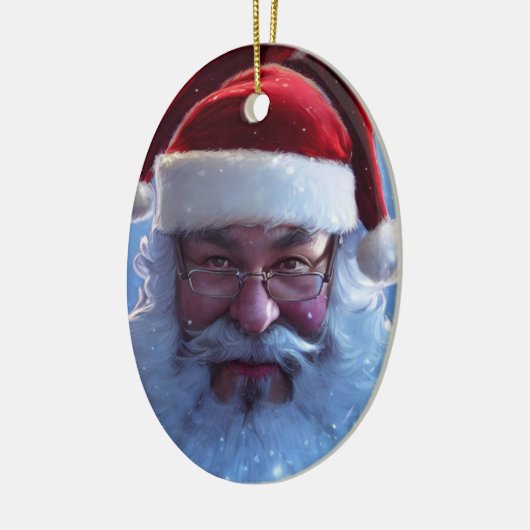 Santa Claus Ceramic Ornament (Links)