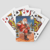 Santa Claus Chimney Delivery Pokerkaarten (Achterkant)
