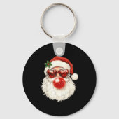 Santa Claus Christmas Blowing Bubble Gum And Sungl Sleutelhanger (Voorkant)