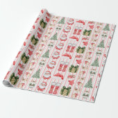 Santa Claus, Christmas Cadeaupapier (Uitgerold)