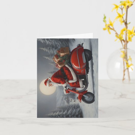 Santa Claus Christmas Card 2 Kaart (Gele Bloem)