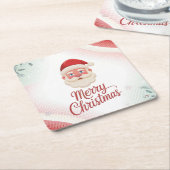 Santa Claus Christmas Coaster Set Kartonnen Onderzetters (Schuin)
