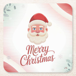 Santa Claus Christmas Coaster Set Kartonnen Onderzetters