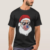 Santa Claus Christmas costume with mask and cool s T-shirt (Voorkant)