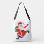 Santa Claus Christmas Crossbody Bag Crossbody Tas (Achterkant)