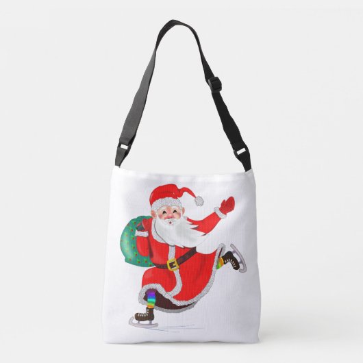 Santa Claus Christmas Crossbody Bag Crossbody Tas (Achterkant)