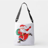 Santa Claus Christmas Crossbody Bag Crossbody Tas (Voorkant)