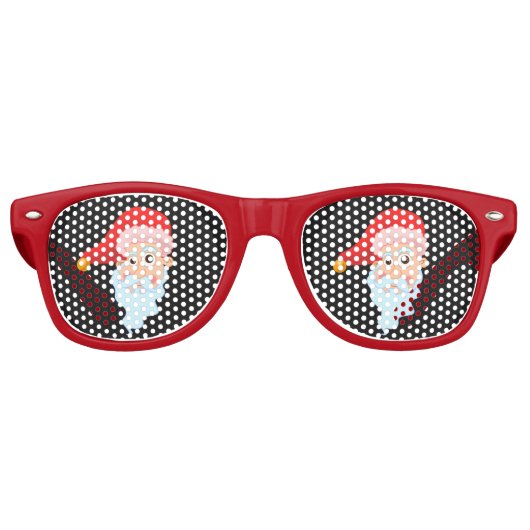 SANTA CLAUS CHRISTMAS FUN SUNGLASSES SHADES RETRO ZONNEBRIL (Voorkant)