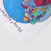 SANTA CLAUS , CHRISTMAS GIFT SACK EN TOYS TISSUEPAPIER (Detail)