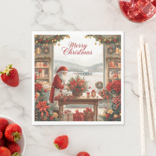 Santa Claus Christmas greeting from airport  Servet (Insitu)