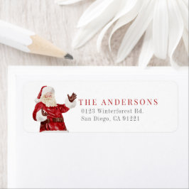 Santa Claus Christmas Holiday Return Address Etiket